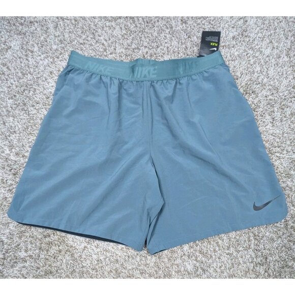 NEW Nike Flex Shorts Mens XXL 2XL Green Training Gym Running 7.5" Inseam - Picture 1 of 7